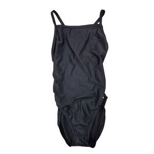 Speedo womens Powerflex Flyback‎ Solid Adult Black Size 10/36